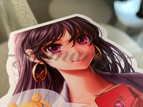 Sailor Moon - Anime - Sailor Mars Hino Rei Custom Colored Sticker Decal Vinyl