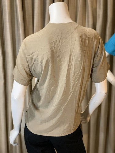 Vintage Tess Shirt Paris Milano Tan Beige Dress Shirt Classy