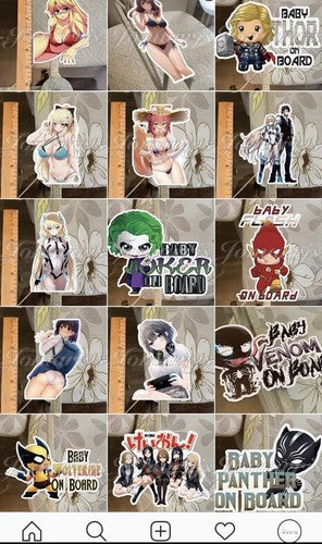 Chibi Baby (or Kid) Thanos on Board Sticker Decal Marvel Avengers Infinity War