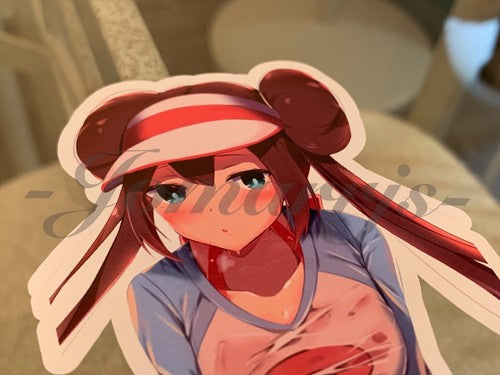 Pokemon - Anime - Rosa Mei White2 Custom Sticker Decal Vinyl manga a.