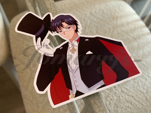 Sailor Moon - Anime - Tuxedo Mask Mamoru Chiba Custom Colored Sticker Decal