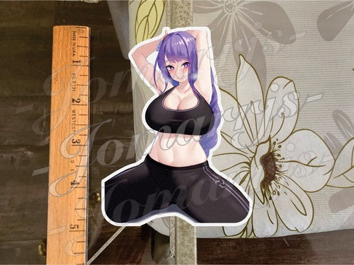 Genshin Impact Anime Raiden Shogun Sticker Decal Vinyl pinup slap waifu ecchi