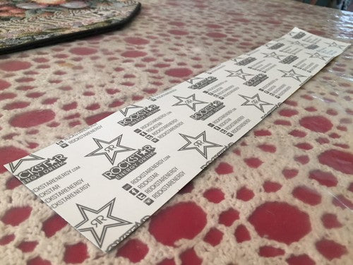 3 New Rockstar Energy Drink 13.5"x2.5" Bumper Stickers / Decals / Signs -- Rare