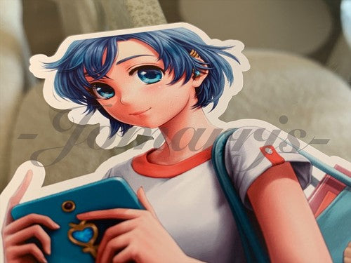 Sailor Moon - Anime - Sailor Mercury Mizuno Ami Custom Colored Sticker Decal