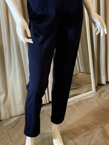 Soieblu White Navy Off Shoulder Sweetheart Neck Stretch Jumpsuit Romper Sz L NWT
