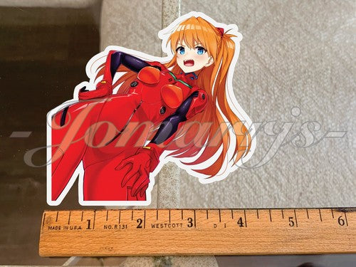 Neon Genesis Evangelion Asuka Langley Custom Sticker Decal b. Manga Anime