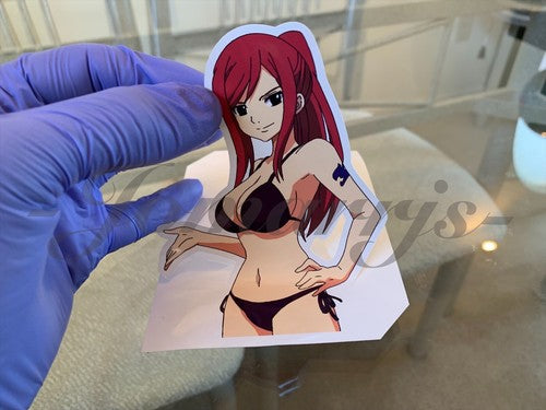 Fairy Tail - Anime - Erza Scarlet b. Bikini Sun Fun Sticker Vinyl Decal Sign
