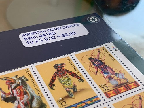 USPS Sealed Sheet Of 20 US 3072 American Indian Dances Fancy Dance 32c MNH 1996