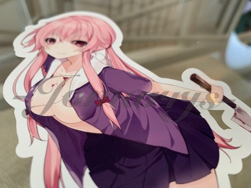 Future Diary - Anime - Yuno Gasai Sticker Decal Vinyl binder laptop sexy manga