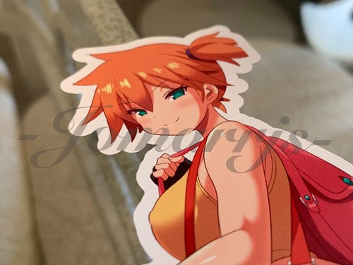 Pokemon - Anime Misty Kasumi Bikini Sun Fun Custom Sticker Decal Vinyl manga #2