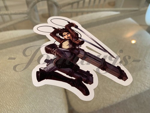 Attack on Titan - Anime - Eren Yeager Custom Sticker Decal Vinyl manga laptop