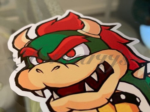 Super Mario - Anime - Bowser Chibi Custom Sticker Decal Vinyl #1 nintendo galaxy