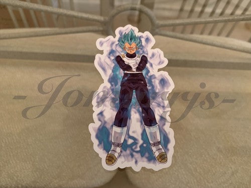 Dragon Ball Z Vegeta (d.) Blue Sticker Vinyl Sign Comic DBZ super saiyans