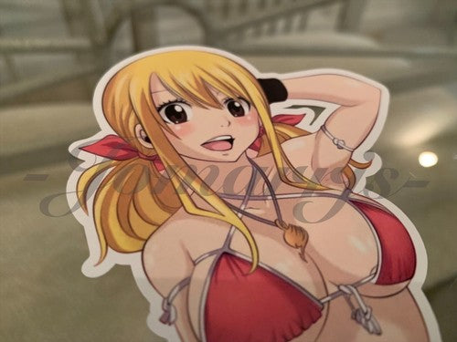 Fairy Tail - Anime - Lucy Heartfilia a. Bikini Sun Fun Sticker Vinyl Decal Sign