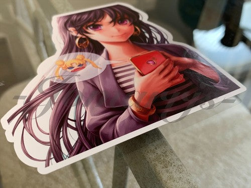 Sailor Moon - Anime - Sailor Mars Hino Rei Custom Colored Sticker Decal Vinyl
