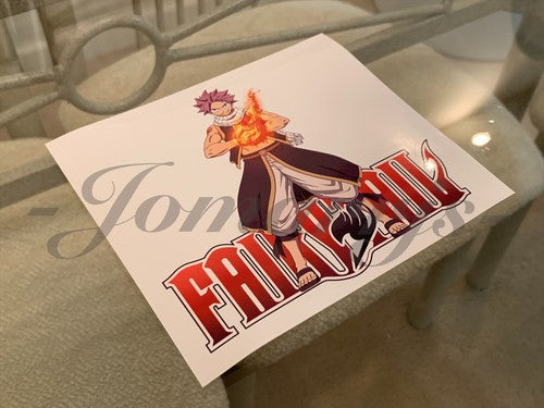 Fairy Tail - Anime - Natsu Dragneel Sticker Vinyl Sign custom mage guild