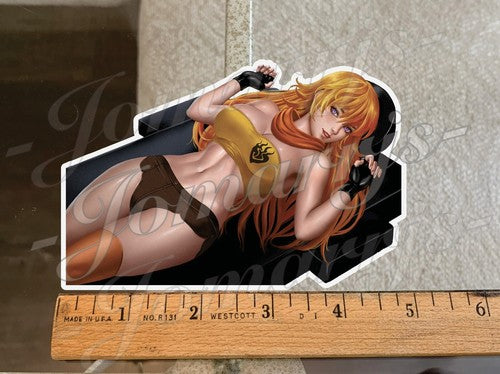 RWBY Anime Yang Xiao Long Custom Sticker Decal manga sexy huntress 4 ecchi