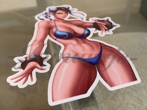 Street Fighter - Anime - Chun Li Bikini Sun Fun Sticker Decal Vinyl #2