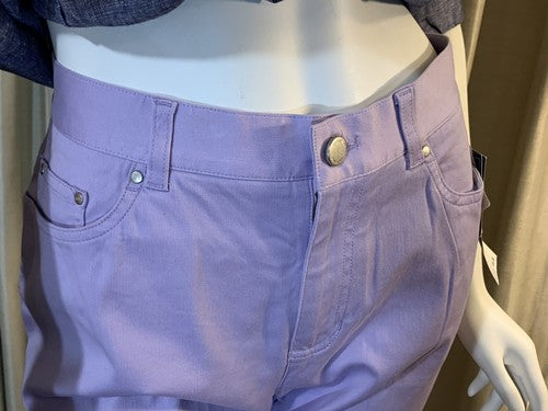 Jones New York Womens Sz 6 Purple Curvy Capri Cropped Slim Jeans Lycra Stretch