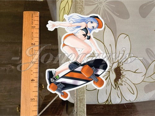 Anime Pin Up Girl 14 "Bikinis & SBs" Custom Sticker Nike Dunks Decal art manga