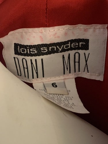 Lois Snyder Dani Max Women’s Zip Up Dress Skirt Red Black Business Sz 6 MSRP $88