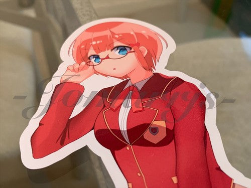 Bokuben (We Never Learn) - Anime - Rizu Ogata Custom Sticker Decal 1 manga