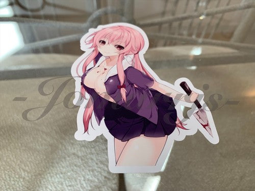 Future Diary - Anime - Yuno Gasai Sticker Decal Vinyl binder laptop sexy manga