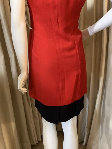 Lois Snyder Dani Max Women’s Zip Up Dress Skirt Red Black Business Sz 6 MSRP $88