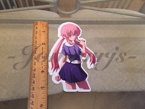 Future Diary - Anime - Yuno Gasai Sticker Decal Vinyl binder laptop nikki mirai