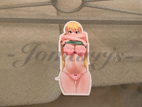 Fairy Tail - Anime Lucy Heartfilia “Disrobe” Lingerie Sticker Vinyl Bikini manga