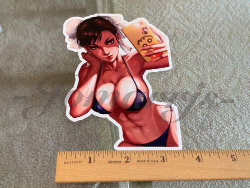 Street Fighter - Anime - Chun Li “Selfie” Bikini Sun Fun Sticker Decal Vinyl #3