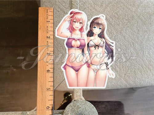 Yahari Ore No Anime Yui Yuigahama & Yukino Yukinoshita Bikini Sticker manga sexy