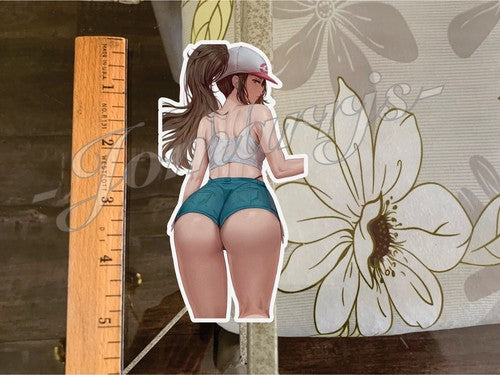 Pokemon - Anime - Hilda Touko Custom Sticker Decal Vinyl ecchi bikini sexy 1