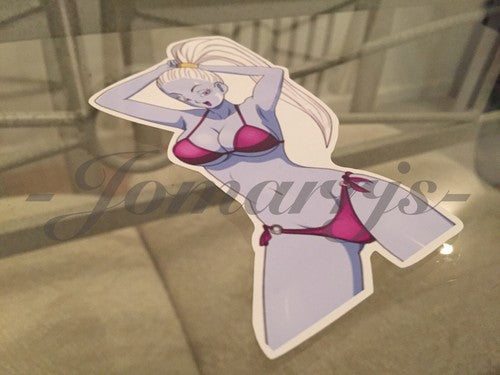 Dragon Ball Z - Anime - Vados Bikini “Hair-Tied” Sun Fun Sticker Decal Vinyl DBZ