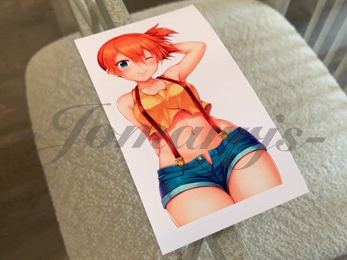Pokemon - Anime Misty Kasumi Custom Sticker Decal Vinyl bikini sun fun manga a.