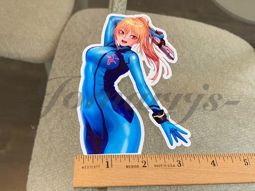 Metroid - Anime - Samus Aran Custom Sticker Decal Vinyl Prime Zero Suit