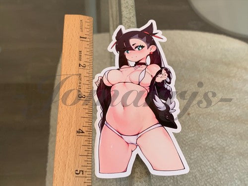 Pokemon - Anime - Marnie Mary Galar Bikini Sun Fun Sticker Decal Vinyl manga a.