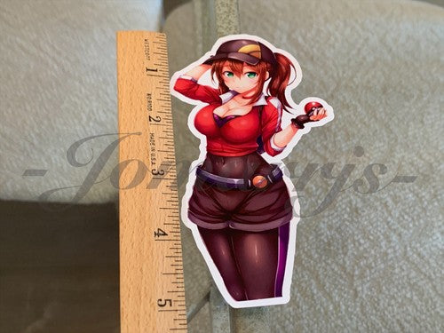 Pokemon - Anime - Hilda Touko Custom Sticker Decal Vinyl manga b.