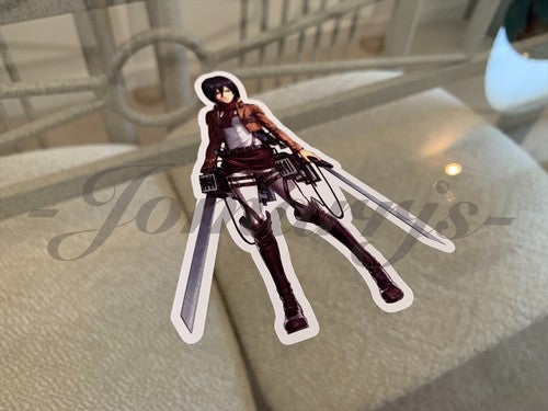 Attack on Titan - Anime - Mikasa Ackerman Custom Sticker Decal Vinyl manga