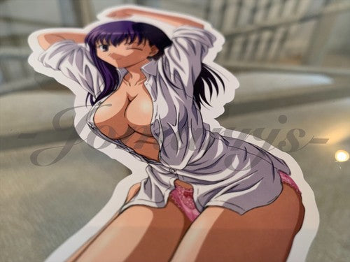 Fate - Anime - Sakura Matou “Nightgown” Vinyl Sticker lingerie manga laptop