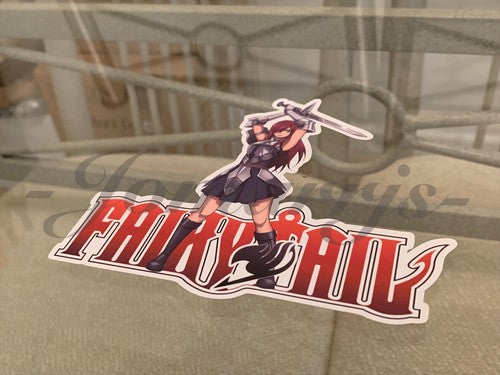 Fairy Tail - Anime - Erza Scarlet Sticker Vinyl Sign custom mage guild