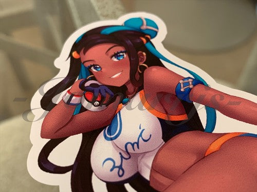 Pokemon - Anime - Nessa Rurina Bikini Sun Fun Custom Sticker Decal Vinyl #1