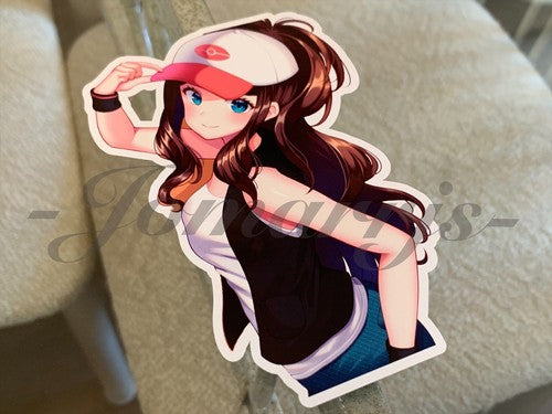 Pokemon - Anime - Hilda Touko Custom Sticker Decal Vinyl manga a.