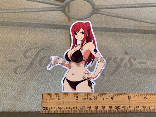 Fairy Tail - Anime - Erza Scarlet b. Bikini Sun Fun Sticker Vinyl Decal Sign