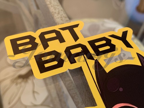 Custom Batgirl Baby or Kid on Board Sticker Chibi Cute bat girl dc comics Batman