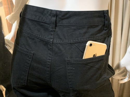 Basic Editions Classic Fit Straight Leg Black Jeans Women Size 6