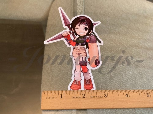 Final Fantasy - Anime - Yuffie Chibi Custom Sticker Decals #2 ff7 vii