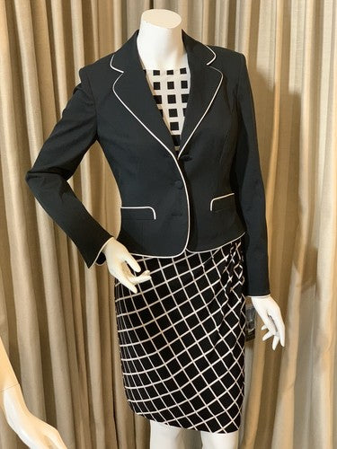 INC Women’s Small Black White Blazer Jacket International Concepts NWT MSRP $149
