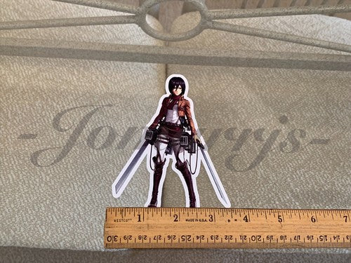 Attack on Titan - Anime - Mikasa Ackerman Custom Sticker Decal Vinyl manga