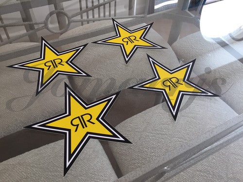 4 Authentic Rockstar Energy Drink Stickers Decal Logo BMX Motocross